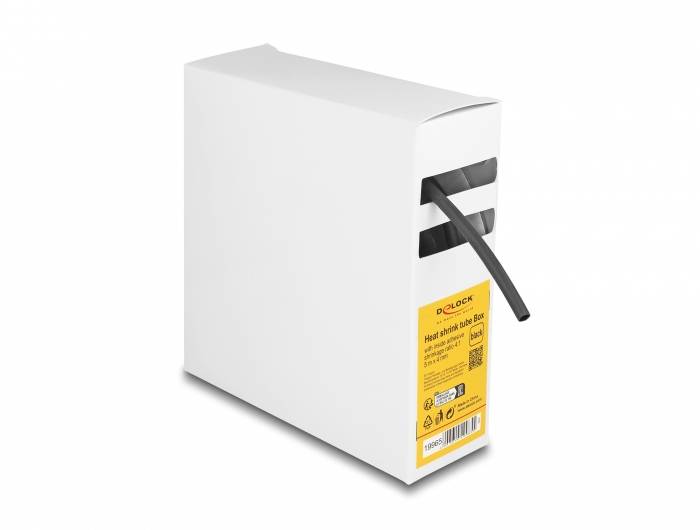 Delock 19965 Schrumpfschlauch Schwarz 4mm Schrumpfrate:4:1 1St.