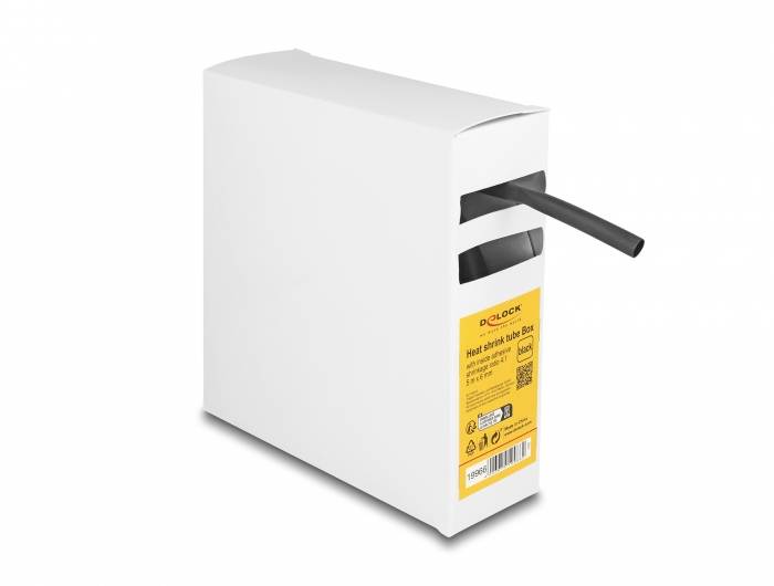 Delock 19966 Schrumpfschlauch Schwarz 6mm Schrumpfrate:4:1 1St.