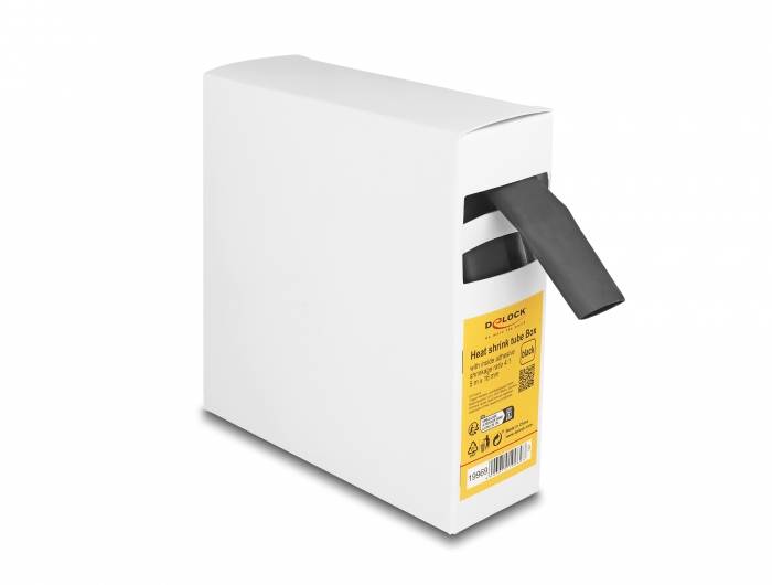 Delock 19969 Schrumpfschlauch Schwarz 16mm Schrumpfrate:4:1 1St.