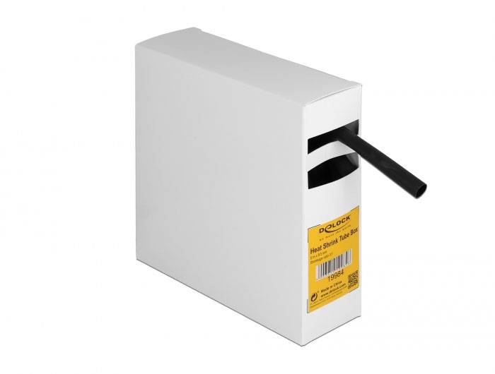 Delock 19984 Schrumpfschlauch Schwarz 9mm Schrumpfrate:3:1 1St.