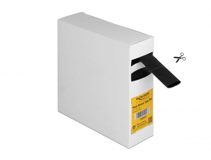 Delock 19993 Schrumpfschlauch Schwarz 19.1mm Schrumpfrate:3:1 1St.