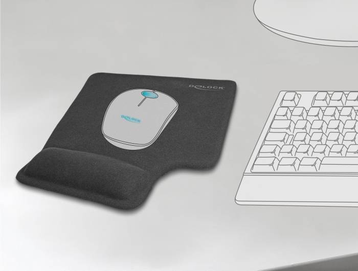 Delock 12111 Maus-Bungee Ergonomisch Schwarz