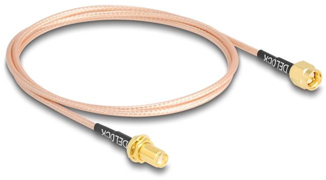 Delock WLAN-Antennen Anschlusskabel [1x SMA-Stecker - 1x SMA-Buchse] 0.75m