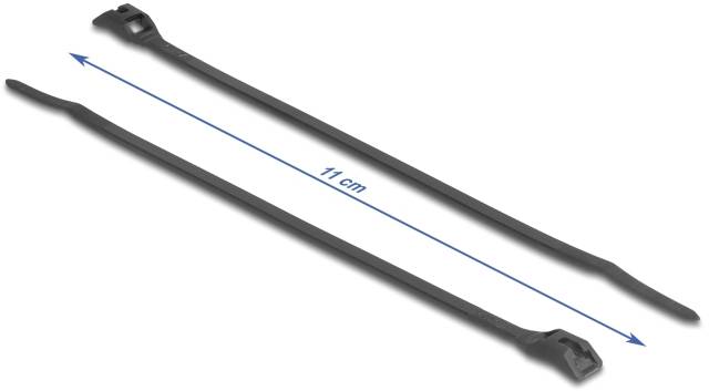 Delock 19465 Kabelbinder Schwarz 100St.