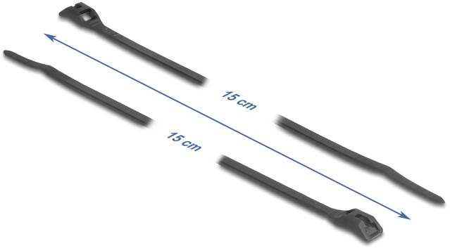 Delock 19467 Kabelbinder Schwarz 100St.