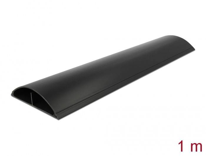 Delock Kabelkanal PVC Schwarz (L x B x H) 1m x 119mm x 26mm 1 St. 20713