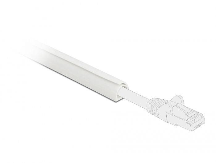 Delock Kabelkanal PVC Weiß (L x B x H) 1m x 12mm x 12mm 1 St. 20718