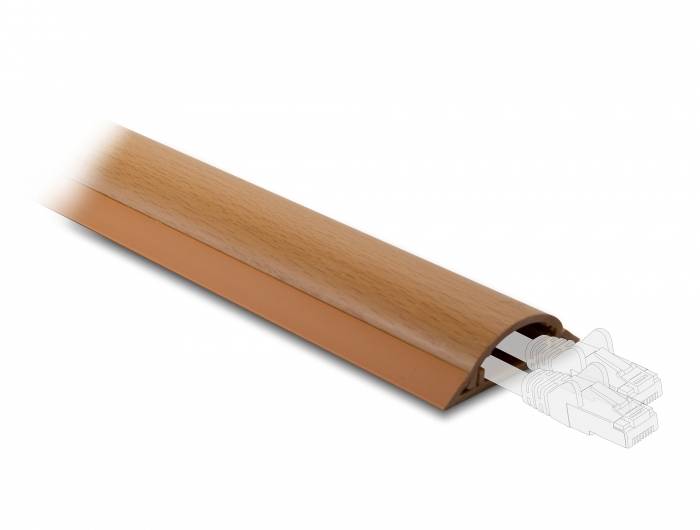 Delock Kabelkanal PVC Braun (L x B x H) 1m x 50mm x 13mm 1 St. 20731