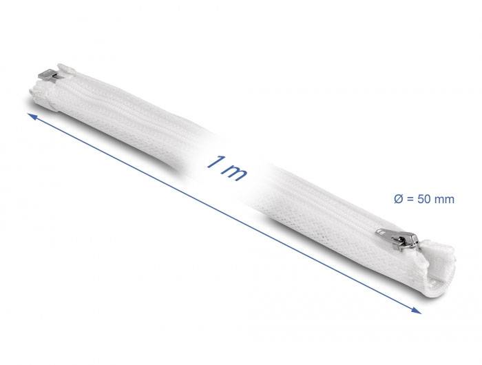 Delock 20823 20823 Geflechtschlauch Weiß Polyester 1m 35mm (max) 1St.