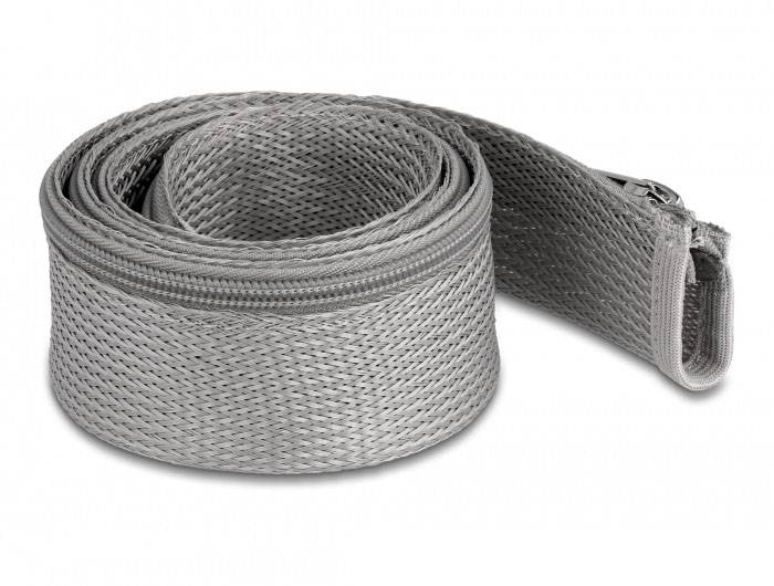 Delock 20826 20826 Geflechtschlauch Grau Polyester 1m 35mm (max) 1St.