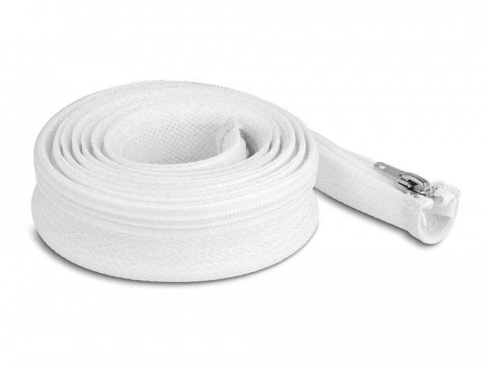 Delock 20828 20828 Geflechtschlauch Weiß Polyester 2m 20mm (max) 1St.