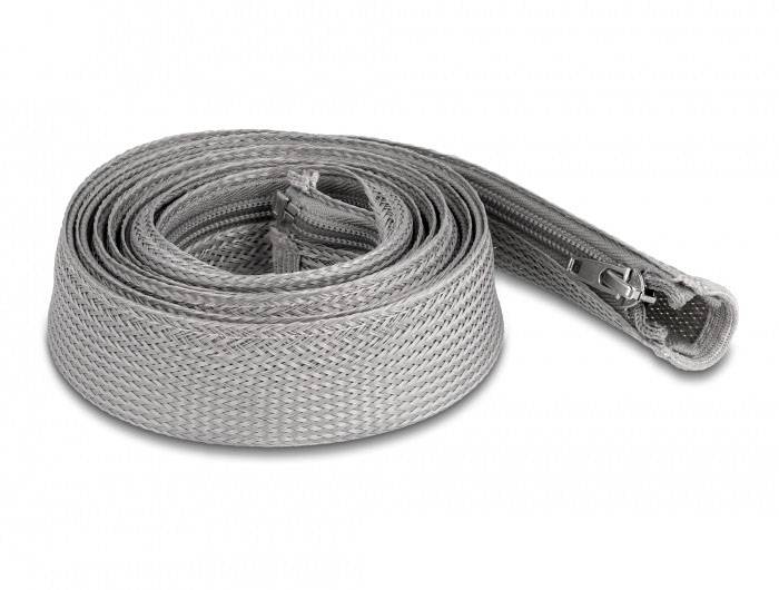 Delock 20831 20831 Geflechtschlauch Grau Polyester 2m 20mm (max) 1St.