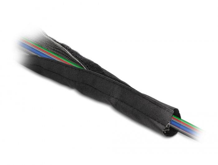 Delock 20840 20840 Geflechtschlauch Schwarz 1m 16mm (max) 1St.