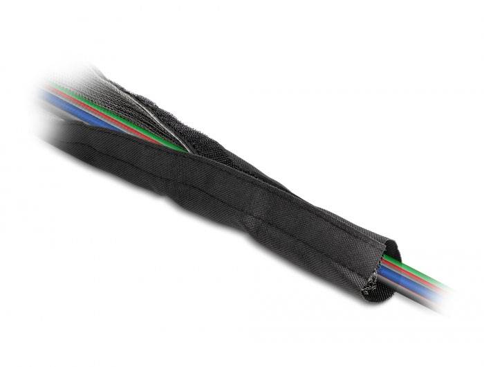 Delock 20841 20841 Geflechtschlauch Schwarz 1m 20mm (max) 1St.