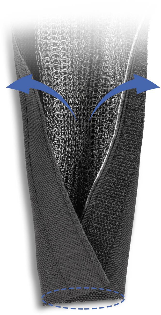 Delock 20843 20843 Geflechtschlauch Schwarz 1m 30mm (max) 1St.