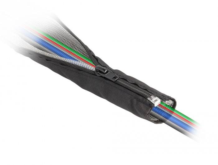 Delock 20845 20845 Geflechtschlauch Schwarz 1m 16mm (max) 1St.