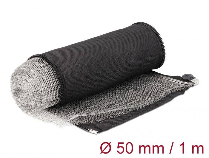 Delock 20849 20849 Geflechtschlauch Schwarz 1m 50mm (max) 1St.