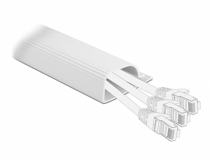 Delock Kabelkanal Weiß (B x H) 400mm x 28mm 2 St. 20885