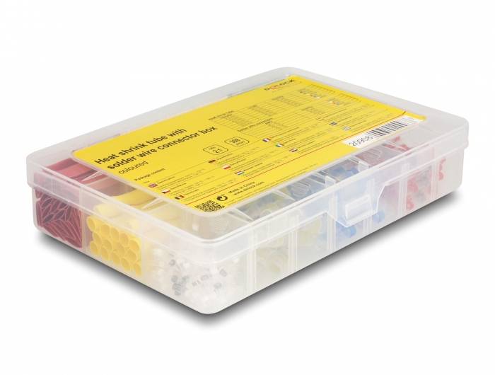 Delock 20908 Schrumpfschlauchsortiment Mehrfarbig Schrumpfrate:2:1 1St.