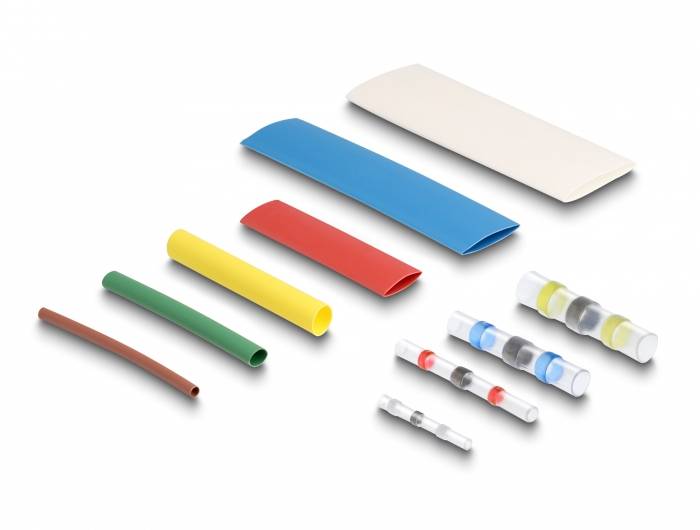 Delock 20908 Schrumpfschlauchsortiment Mehrfarbig Schrumpfrate:2:1 1St.