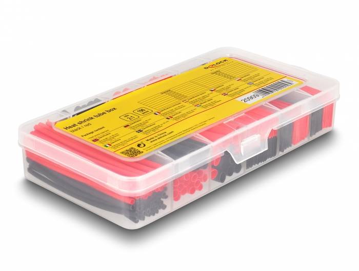 Delock 20909 Schrumpfschlauchsortiment Schwarz, Rot 1St.