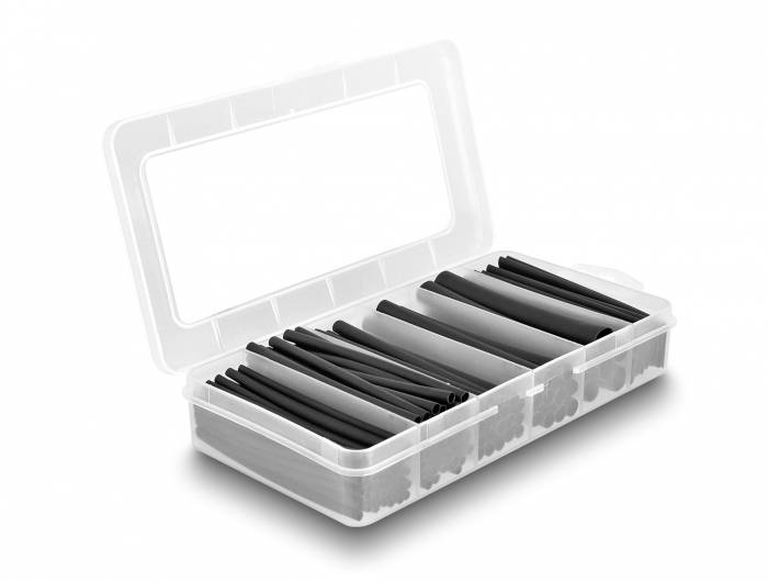 Delock 20910 Schrumpfschlauchsortiment Schwarz 1St.