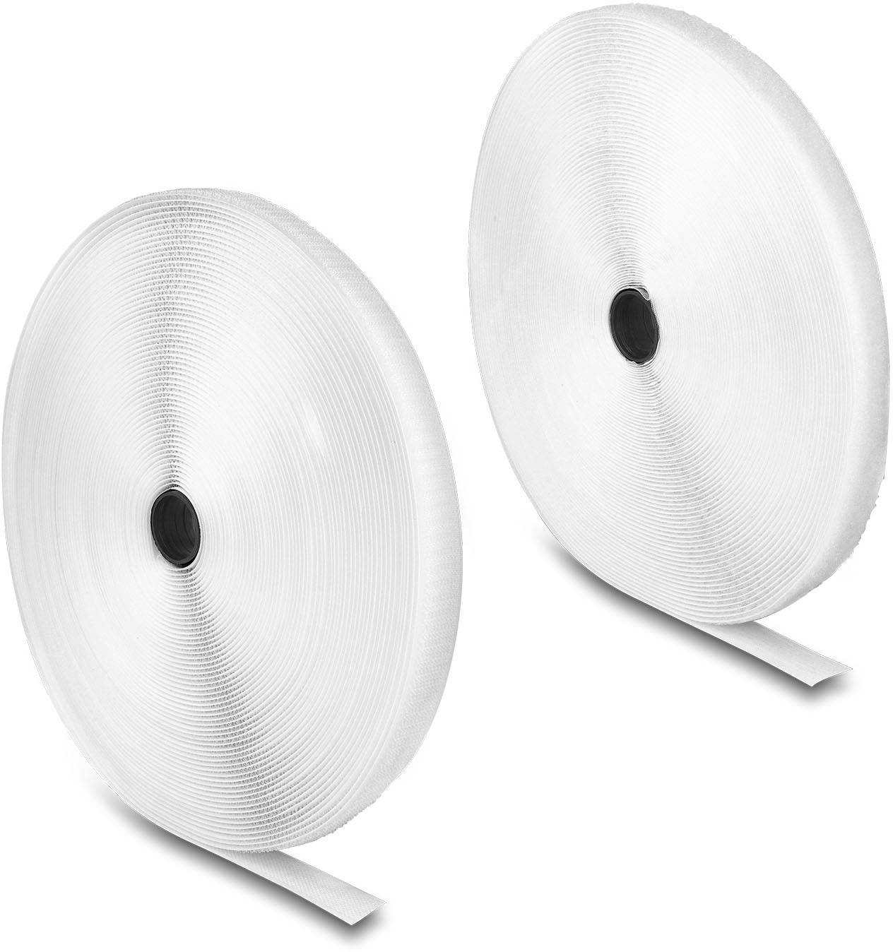 Delock 20922 Klettband zum Aufnähen Haft- und Flauschteil (L x B) 25m x 20mm Weiß 1St.