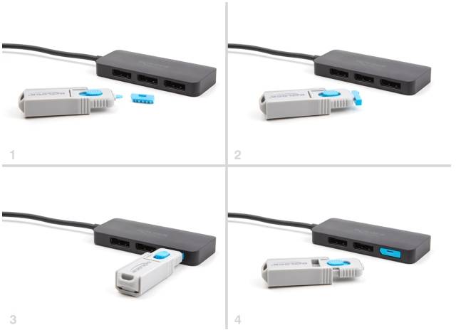 Delock DisplayPort Schloss 20927 Blau, Grau 20927