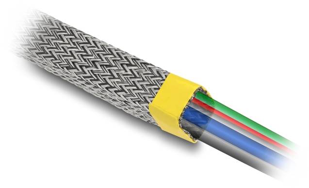 Delock 20938 20938 Geflechtschlauch Grau 10m 1St.