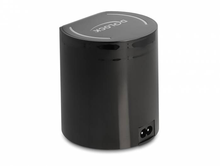 Delock 41441 USB Ladegerät 58W USB-C®, USB-A Qi Wireless Charging Schwarz Steckdose Wireless Charger, Schnellladegerät