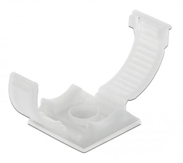 Delock Kabel-Halteclips Nylon Weiß (B x H) 25mm x 24.6mm 10 St. 60178
