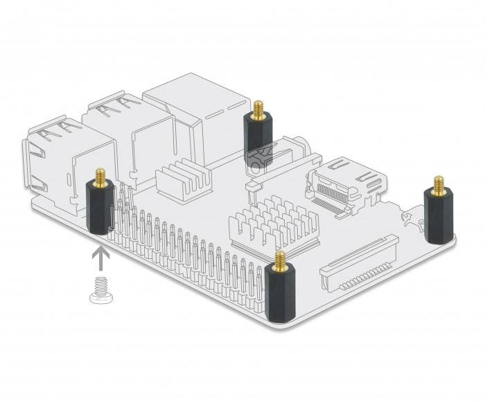 Delock 60242 Abstandsschraube 4St.