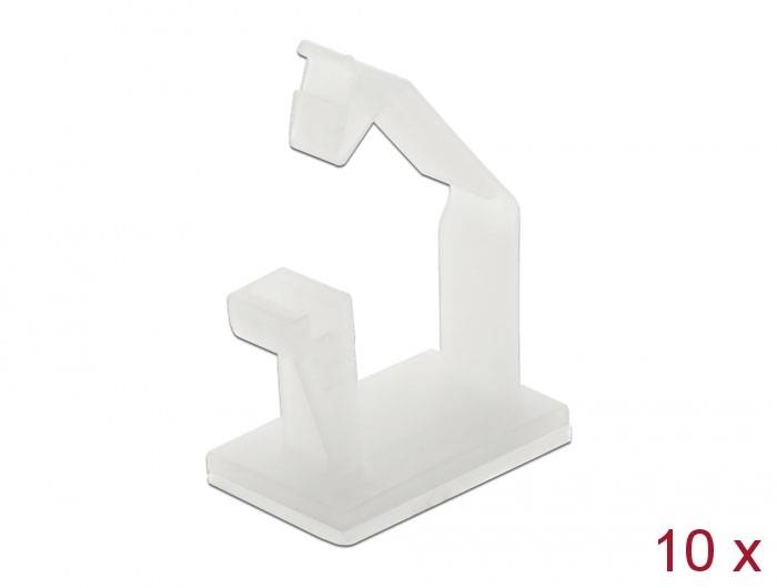 Delock Kabel-Halteclips Nylon Weiß (B x H) 16mm x 12mm 10 St. 60250