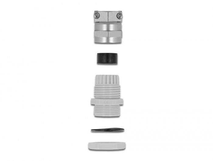 Delock 60356 Metall, Kunststoff Grau 1St.