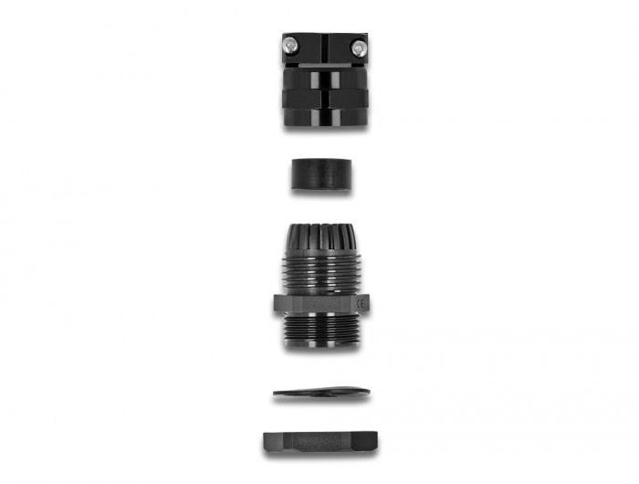 Delock 60361 Metall, Kunststoff Schwarz 1St.