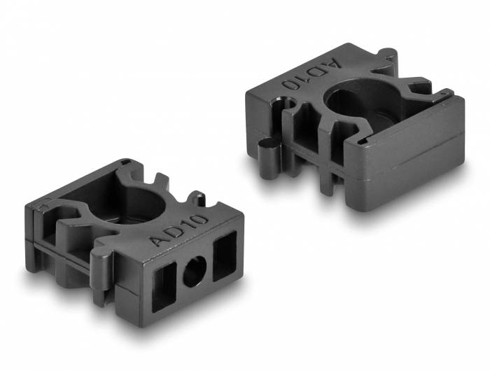 Delock Kabelschlauchhalter Kunststoff Schwarz (B x H) 30mm x 12.5mm 8St.