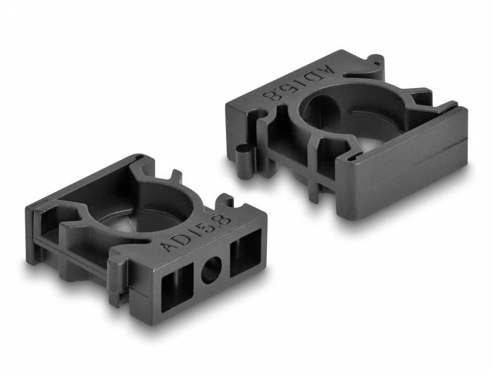 Delock Kabelschlauchhalter Kunststoff Schwarz (B x H) 30mm x 12.5mm 8St.