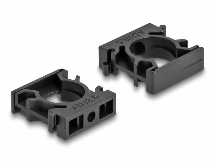 Delock Kabelschlauchhalter Kunststoff Schwarz (B x H) 35mm x 15mm 8St.