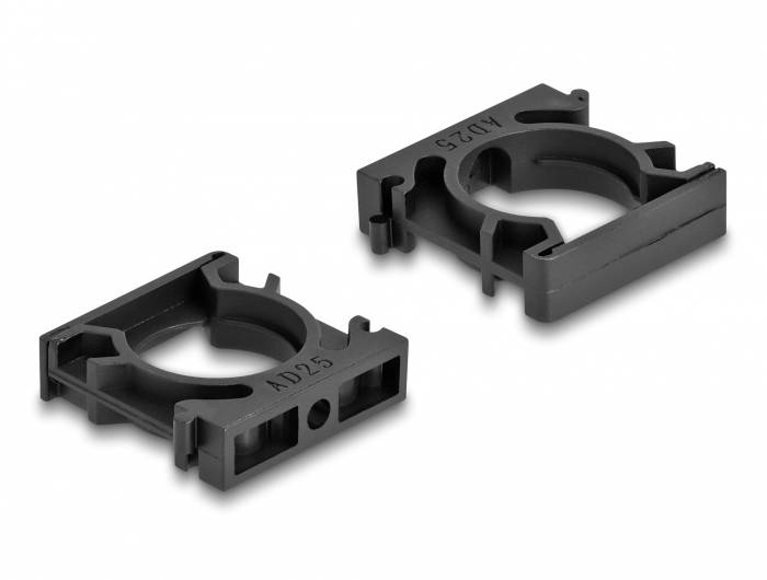 Delock Kabelschlauchhalter Kunststoff Schwarz (B x H) 35mm x 15mm 4St.