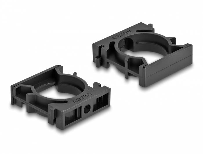 Delock Kabelschlauchhalter Kunststoff Schwarz (B x H) 42mm x 16mm 4St.