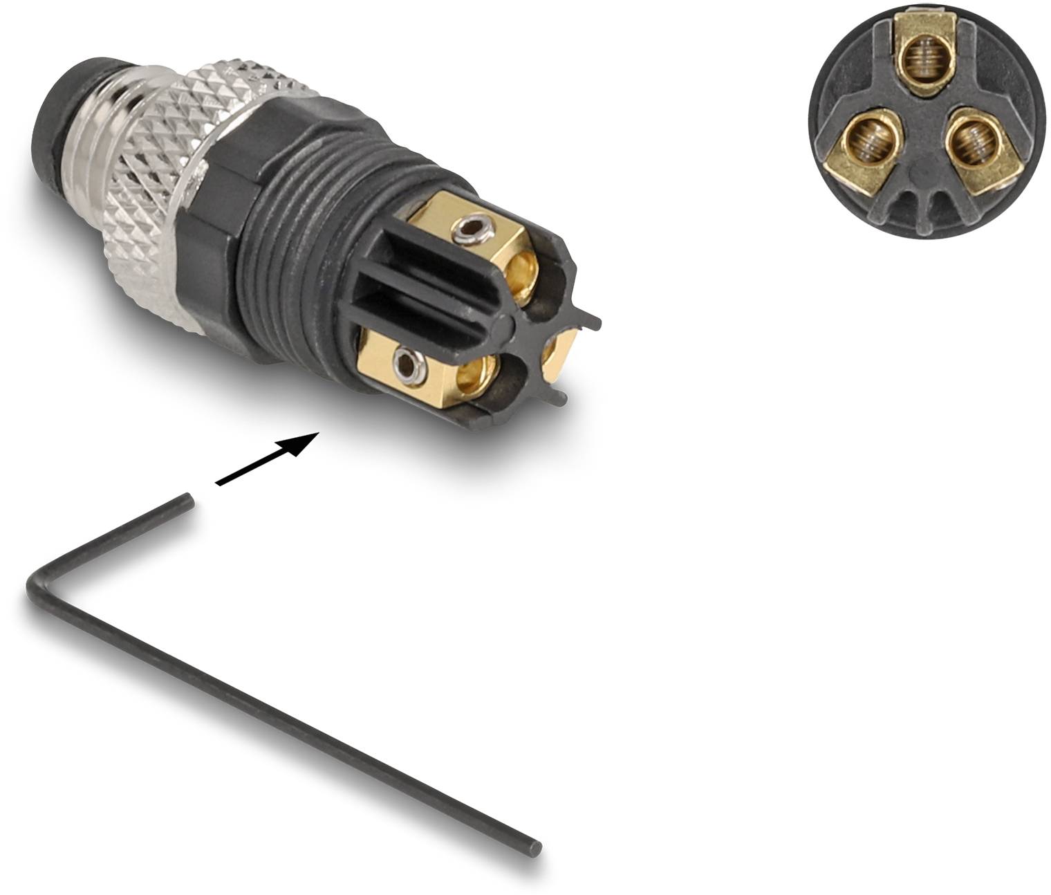 Delock 60529 Steckverbinder Steckverbinder-Bauform Gesamtpolzahl: 3 1St.