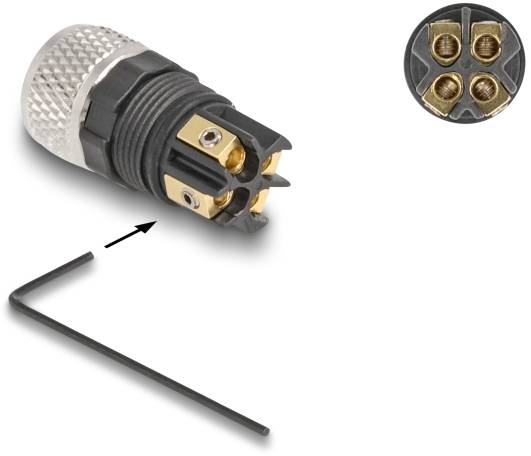 Delock 60532 Steckverbinder Steckverbinder-Bauform Gesamtpolzahl: 4 1St.