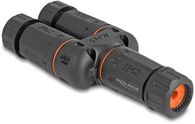 Delock RJ45 Netzwerk Adapter [1x RJ45-Buchse - 2x RJ45-Buchse] Schwarz