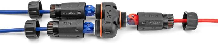 Delock RJ45 Netzwerk Adapter [1x RJ45-Buchse - 2x RJ45-Buchse] Schwarz