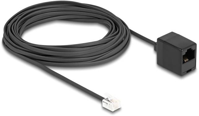 Delock Telefon (analog) Anschlusskabel 10m Schwarz