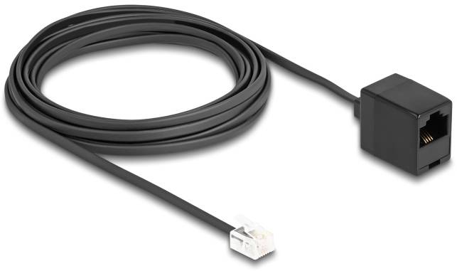 Delock Telefon (analog) Anschlusskabel 5m Schwarz