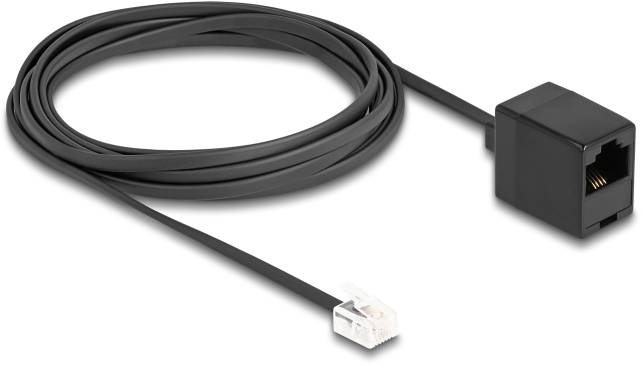 Delock Telefon (analog) Anschlusskabel 3m Schwarz