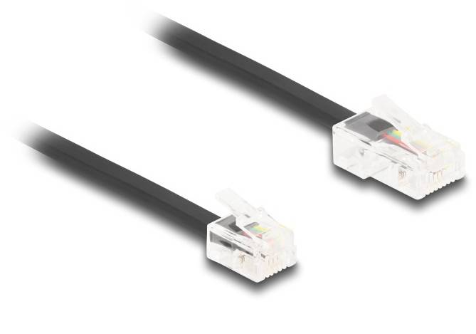 Delock Telefon (analog) Anschlusskabel 10m Schwarz