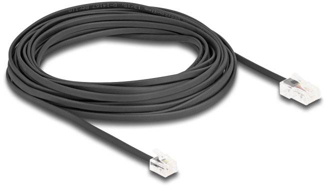 Delock Telefon (analog) Anschlusskabel 10m Schwarz