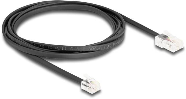 Delock Telefon (analog) Anschlusskabel 2m Schwarz
